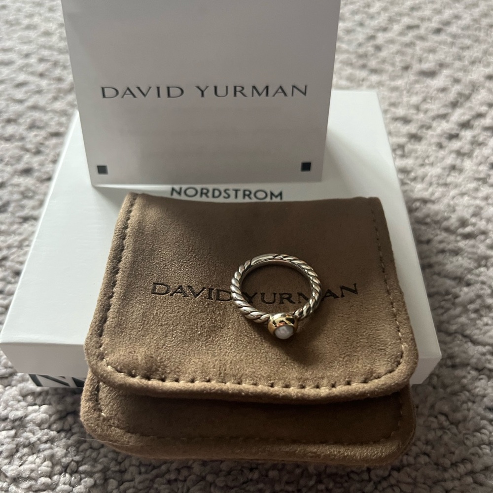 David Yurman Silver Pearl Ring